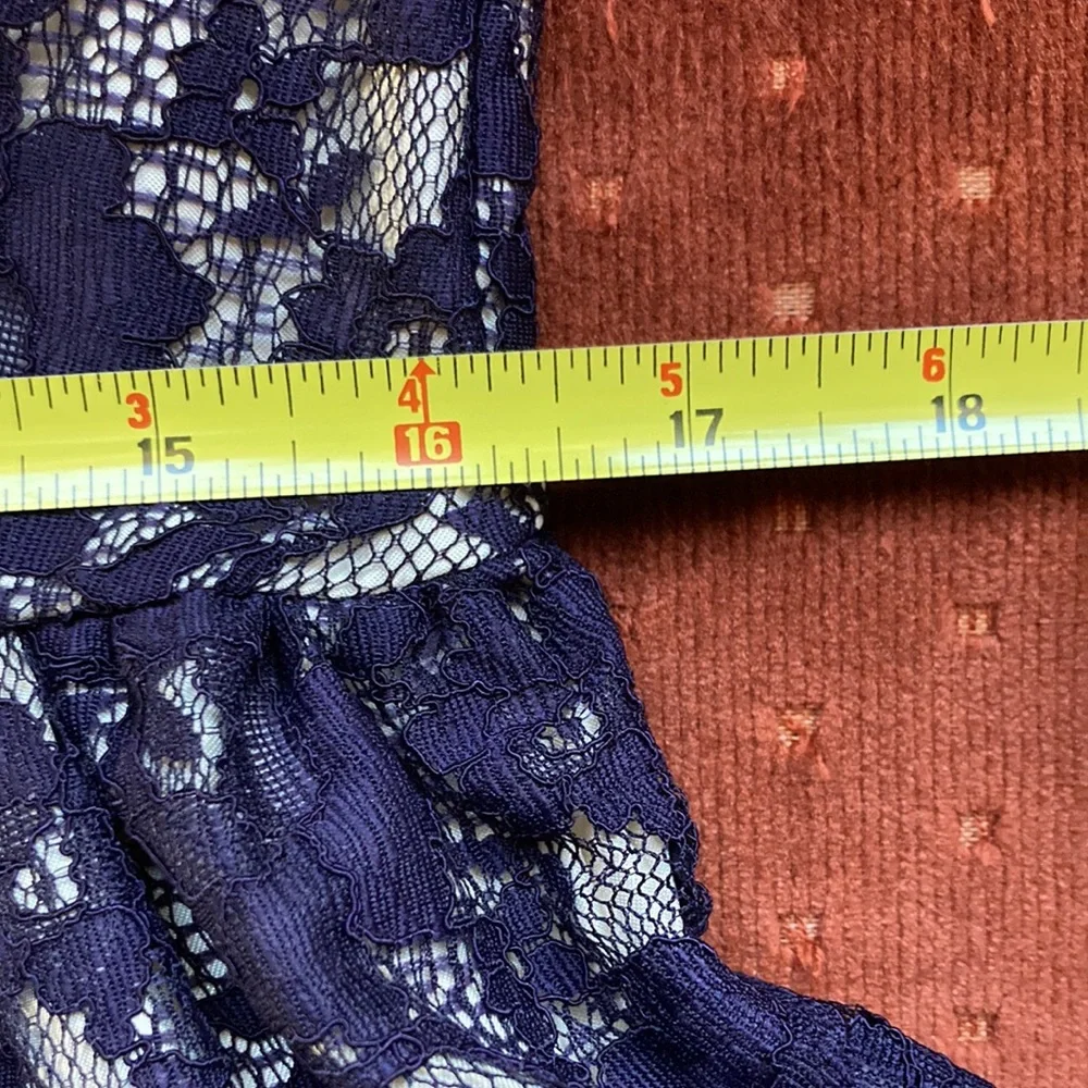 French Connection Navy Blue Lace Dress - Picture 13 of 15